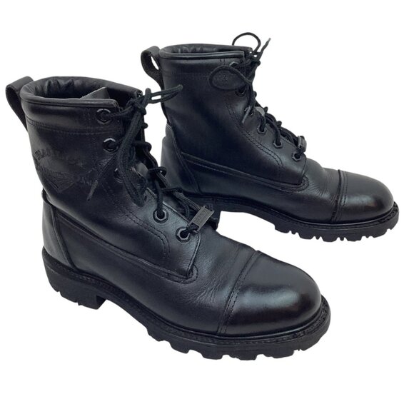 Harley-Davidson Moto Combat Mens 7 Leather Motorcycle Boots Black main image 12